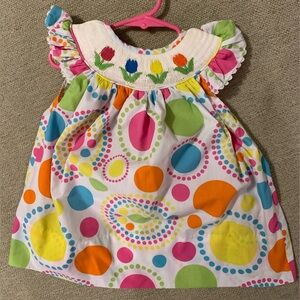Smocked tulip 6 month spring/summer toddler girl’s dress